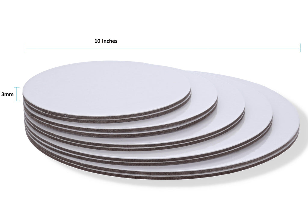 BOXXD™ CakeBoards 10" Inch White Round Cardboard Cake Board
