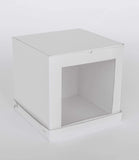 14” x 14” x 14” Tall Height Cake Box with Front Clear Window - Gloss White