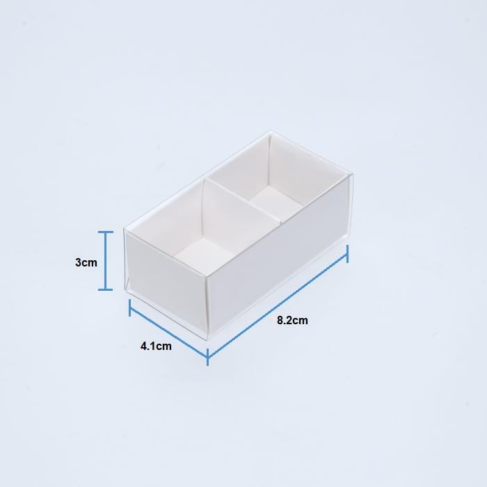 BOXXD™ ChocolateBox 2 Chocolate Box with Clear Slide Cover - Gloss White