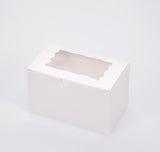 BOXXD™ CupcakeBoxes 2 Mini Cupcake Boxes with Clear Window - Gloss White