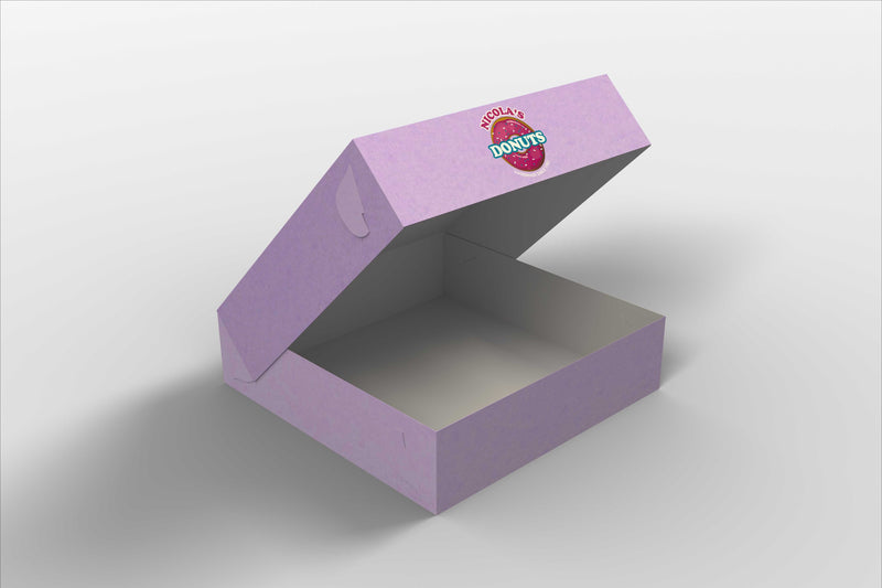 BOXXD™ CustomDonutsBoxes 21 x 21 x 8.5cm Custom Branded 4 Donut Box