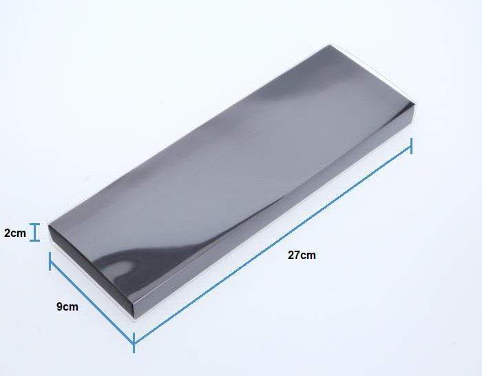 BOXXD™ CookieBoxes 27 x 9 x 2cm Triple Cookie Dessert Box with Clear Slide Cover - Black Designer Range