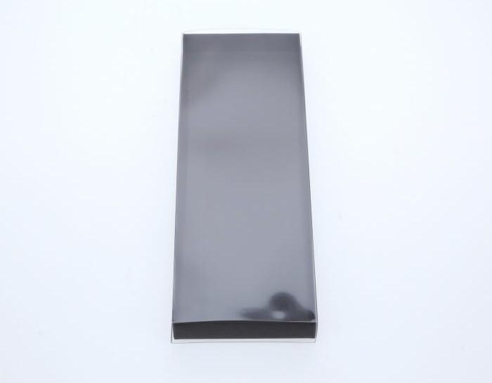 BOXXD™ CookieBoxes 27 x 9 x 2cm Triple Cookie Dessert Box with Clear Slide Cover - Black Designer Range