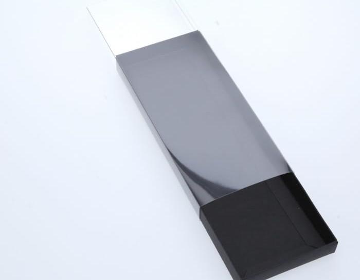 BOXXD™ CookieBoxes 27 x 9 x 2cm Triple Cookie Dessert Box with Clear Slide Cover - Black Designer Range