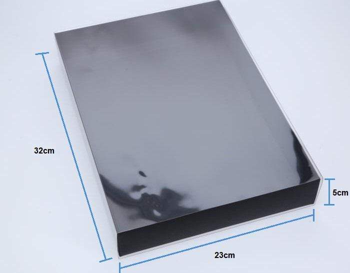 BOXXD™ CookieBoxes 32 x 23 x 5cm X-Large Cookie Dessert Box with Clear Slide Cover - Black Designer Range