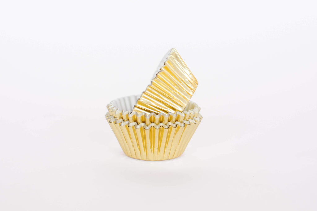 BOXXD™ PattyPans #390 (Mini Cupcake) 1000 Qty, Gold Foil Patty Pans - Baking Cups