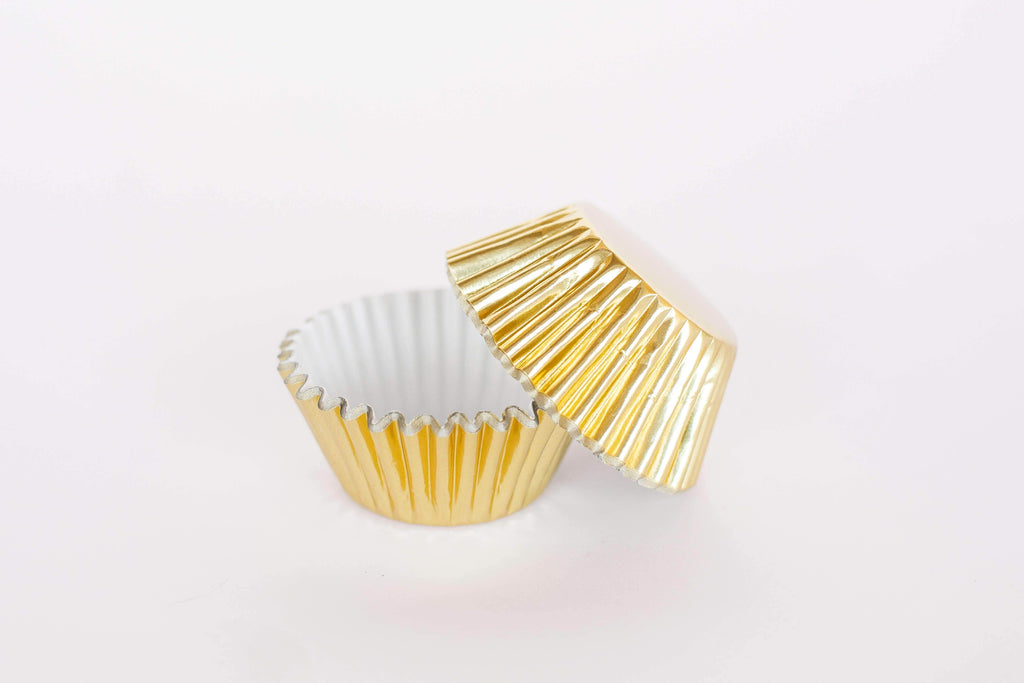 BOXXD™ PattyPans #390 (Mini Cupcake) 1000 Qty, Gold Foil Patty Pans - Baking Cups