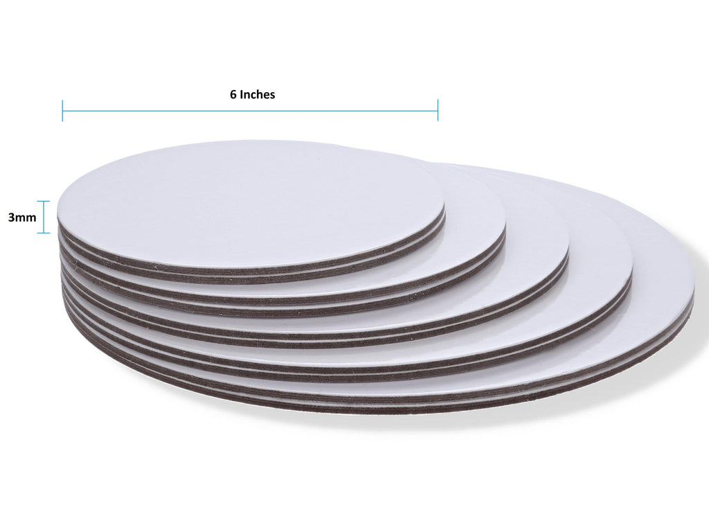 BOXXD™ CakeBoards 6" White Round Cardboard Cake Board