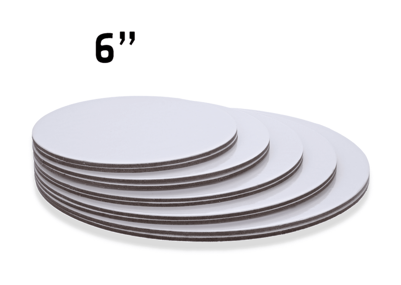 BOXXD™ CakeBoards 6" White Round Cardboard Cake Board