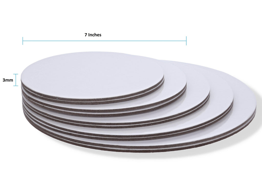 BOXXD™ CakeBoards 7" White Round Cardboard Cake Board