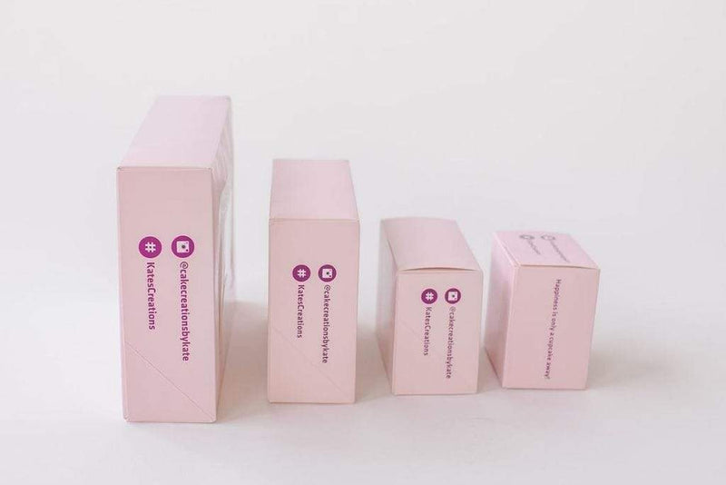 BOXXD™ CustomCupcakeBoxes Custom Branded 2 Mini Cupcake Dessert Box with Insert