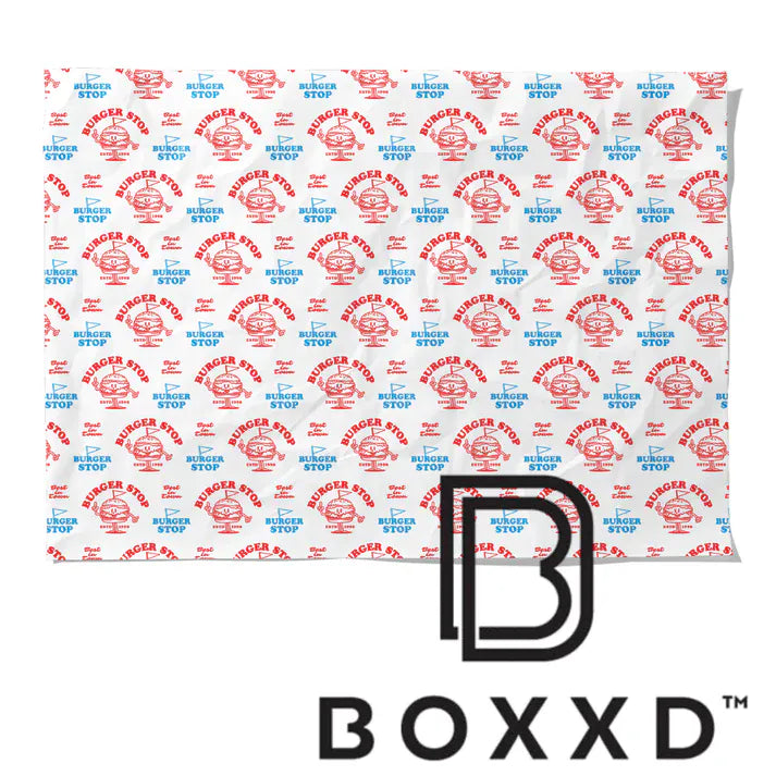 BOXXD™ CustomTissue Custom Greaseproof Paper 250 x 187.50mm - Spot Colour