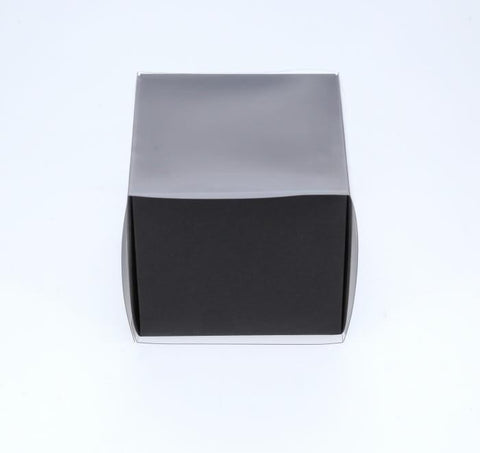 BOXXD™ CupcakeBoxes 1 Regular Cupcake Boxes with Clear Slide Cover - Black Designer Range
