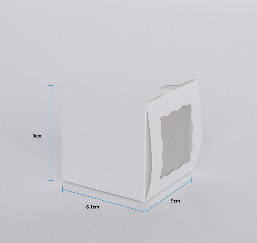 BOXXD™ CupcakeBoxes 1 Regular Cupcake Boxes with Clear Window - Gloss White