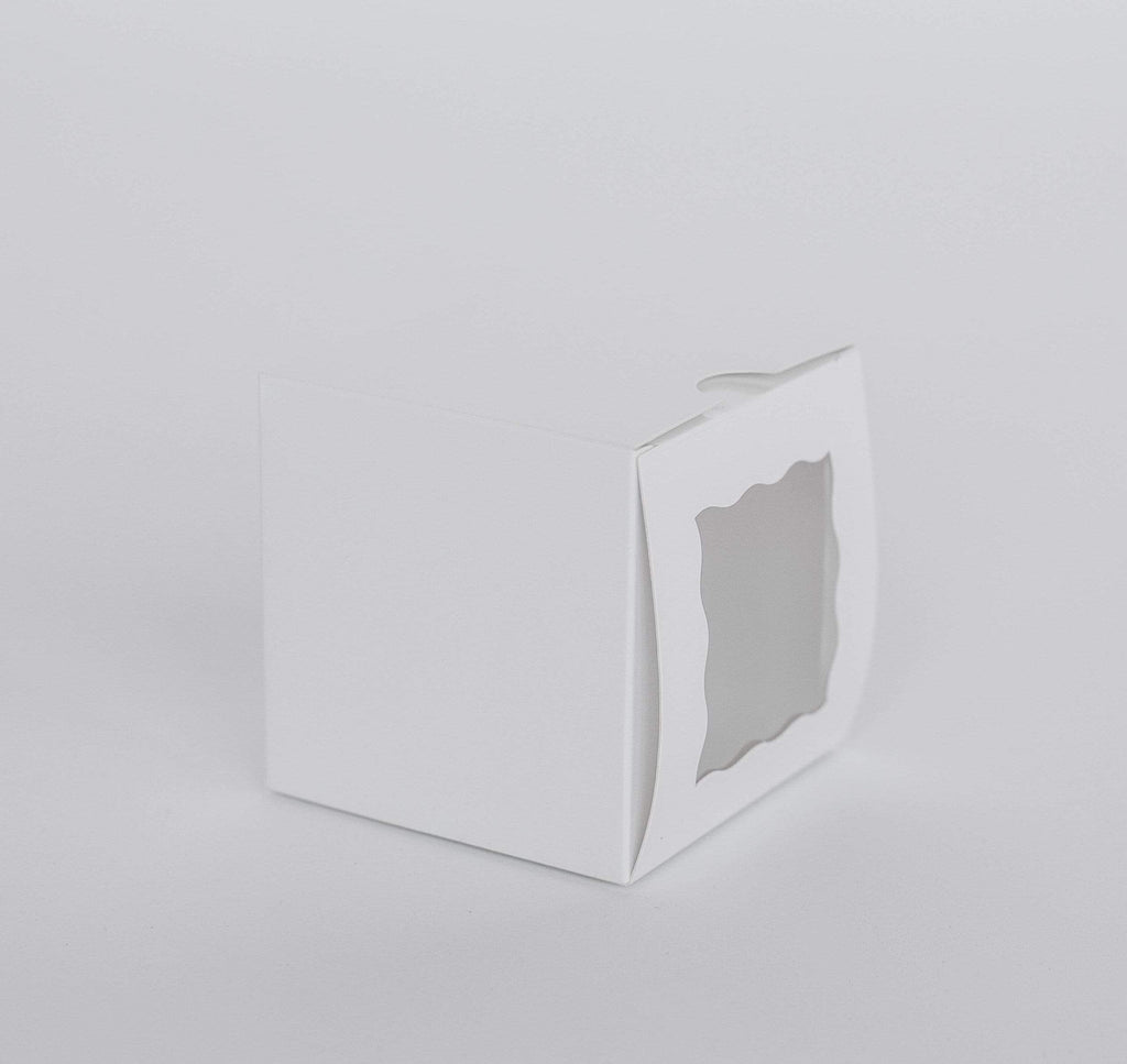 BOXXD™ CupcakeBoxes 1 Regular Cupcake Boxes with Clear Window - Gloss White