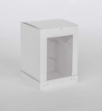 BOXXD™ CakeBoxes 10” x 10” x 14” Tall Height Cake Box with Front Clear Window - Gloss White