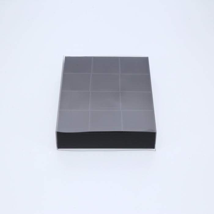 BOXXD™ ChocolateBox 12 Chocolate Box with Clear Slide Cover - Black Designer Range