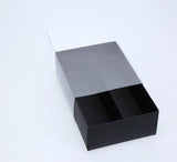 12 Macaron Dessert Box with Clear Slide Cover - Black Designer Range
