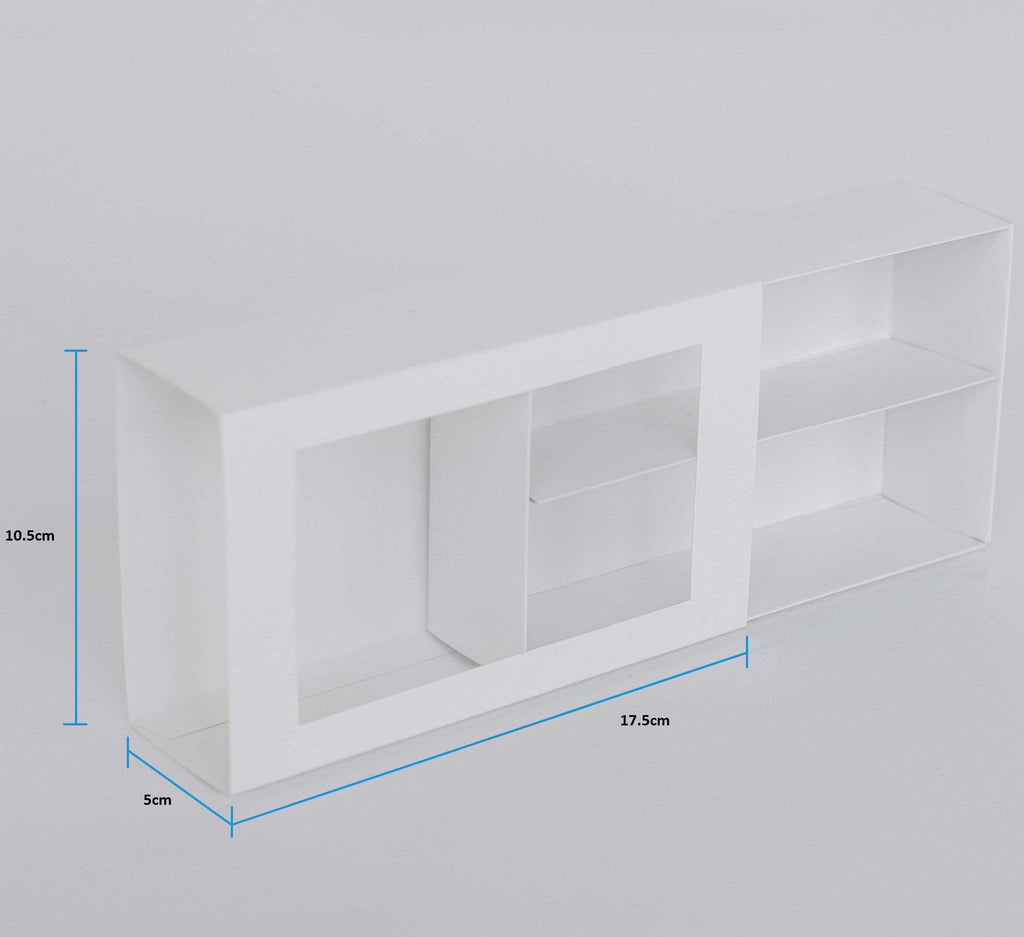 BOXXD™ MacaronBoxes 12 Macaron Dessert Box with Slide Cover & Clear Window - Gloss White