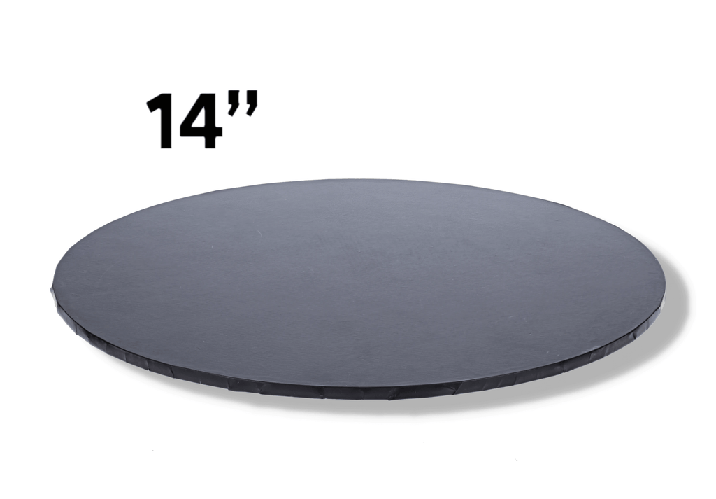 BOXXD™ CakeBoards 14" Inch Black Masonite (MDF) Round Cake Board