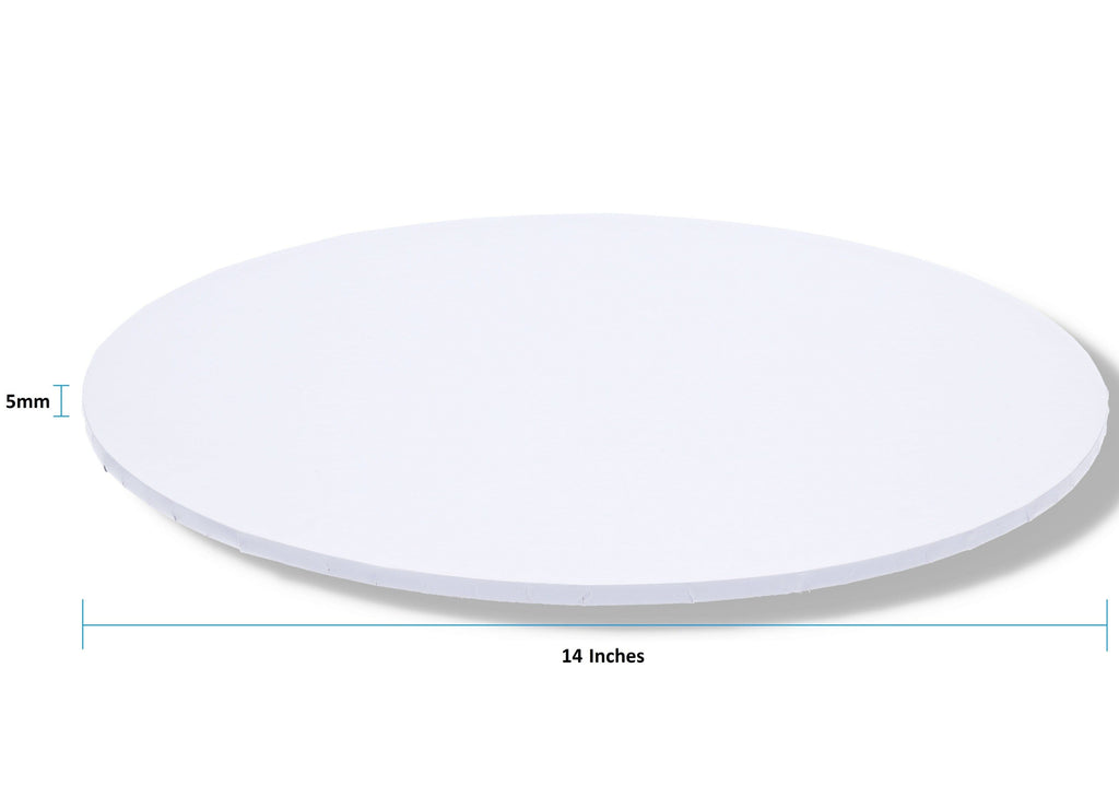 BOXXD™ CakeBoards 14" Inch White Masonite (MDF) Round Cake Board