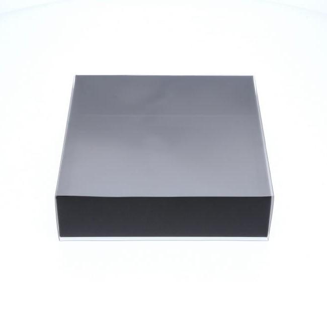 BOXXD™ CookieBoxes 18 x 18 x 5cm Medium Cookie Dessert Box with Clear Slide Cover - Black Designer Range