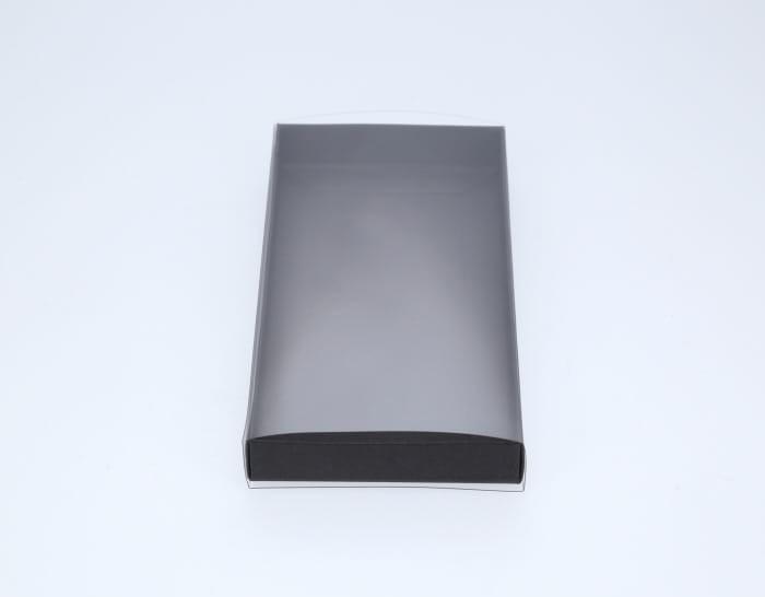 BOXXD™ CookieBoxes 18 x 9 x 2cm Twin Cookie Dessert Box with Clear Slide Cover - Black Designer Range