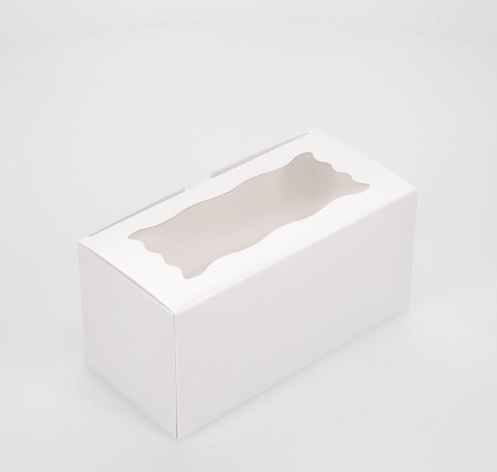 BOXXD™ CupcakeBoxes 2 Regular Cupcake Boxes with Clear Window - Gloss White
