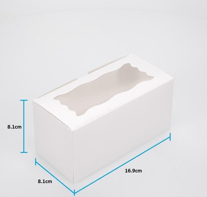 BOXXD™ CupcakeBoxes 2 Regular Cupcake Boxes with Clear Window - Gloss White