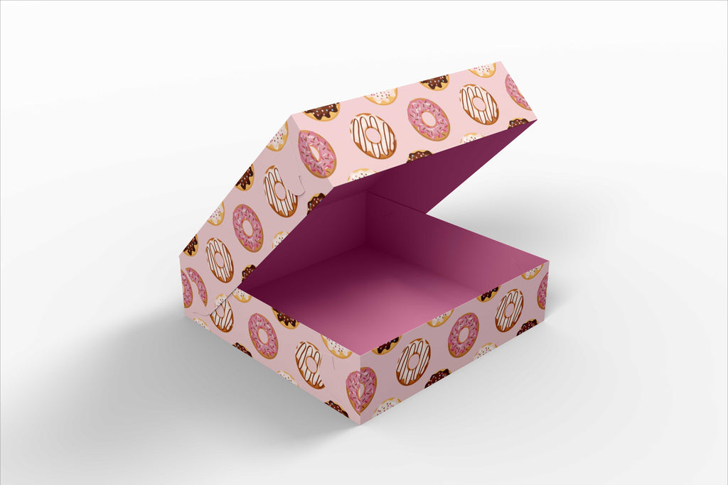 BOXXD™ CustomDonutsBoxes 21 x 21 x 8.5cm Custom Branded 4 Donut Box