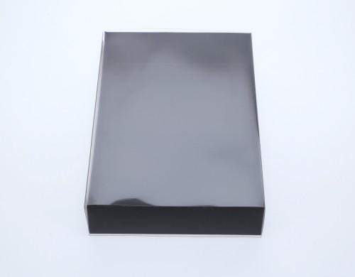 BOXXD™ CookieBoxes 25.5 x 17.5 x 5cm Large Cookie Dessert Box with Clear Slide Cover - Black Designer Range