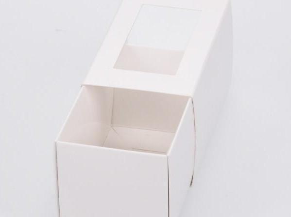 BOXXD™ MacaronBoxes 3 Macaron Dessert Box with Slide Cover & Clear Window - Gloss White