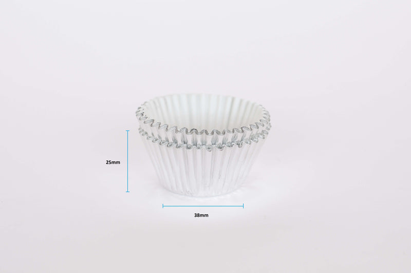 BOXXD™ PattyPans #390 (Mini Cupcake) 1000 Qty, Silver Foil Patty Pans - Baking Cups