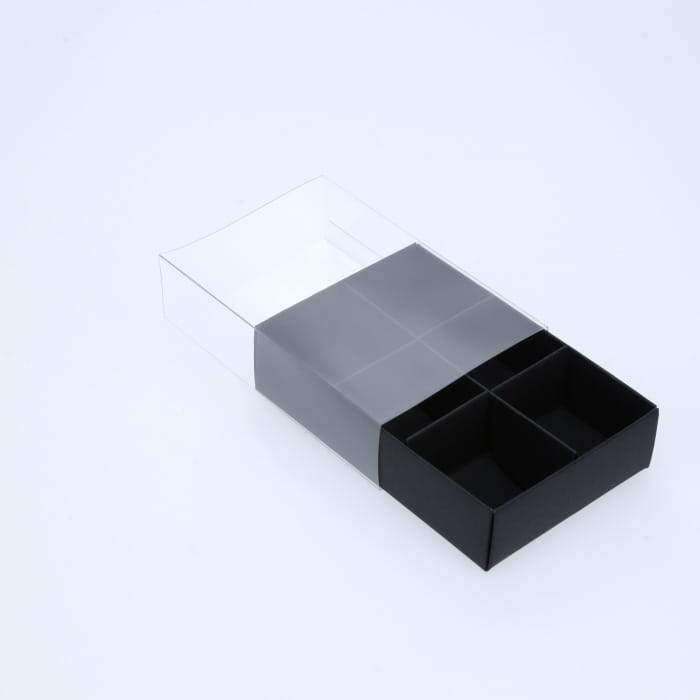 BOXXD™ ChocolateBox 6 Chocolate Box with Clear Slide Cover - Black Designer Range