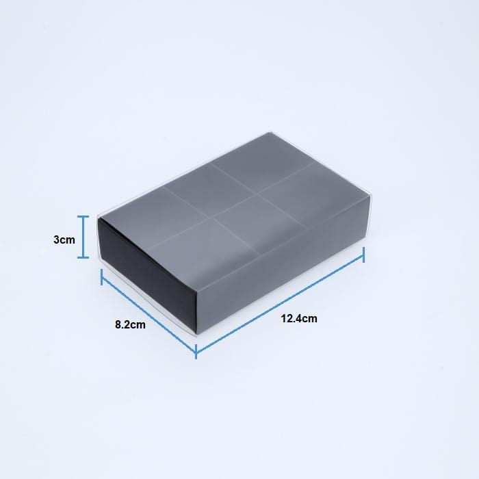 BOXXD™ ChocolateBox 6 Chocolate Box with Clear Slide Cover - Black Designer Range