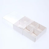 6 Chocolate Box with Clear Slide Cover - Gloss White