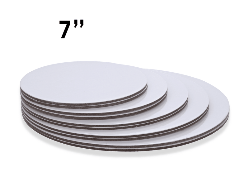 BOXXD™ CakeBoards 7" White Round Cardboard Cake Board