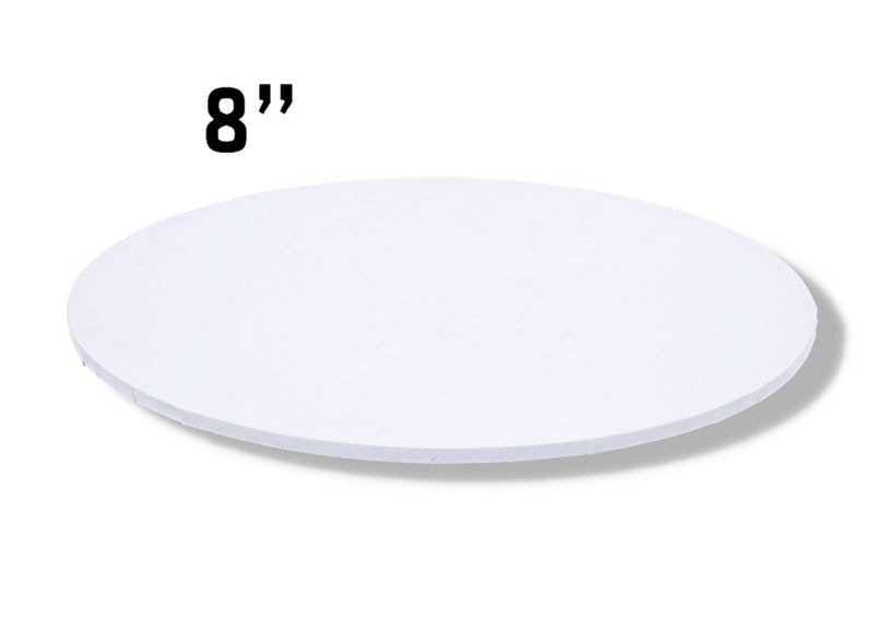 BOXXD™ CakeBoards 8" White Masonite (MDF) Round Cake Board