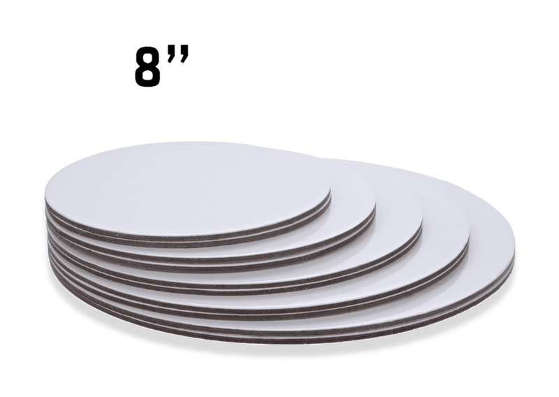 BOXXD™ CakeBoards 8" White Round Cardboard Cake Board