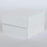 8” x 8” x 8” Standard Height Cake Dessert Box with Top Cover - Gloss White