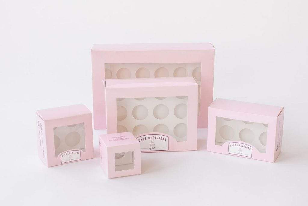 Custom Branded 24 Mini Cupcake Dessert Box with Insert
