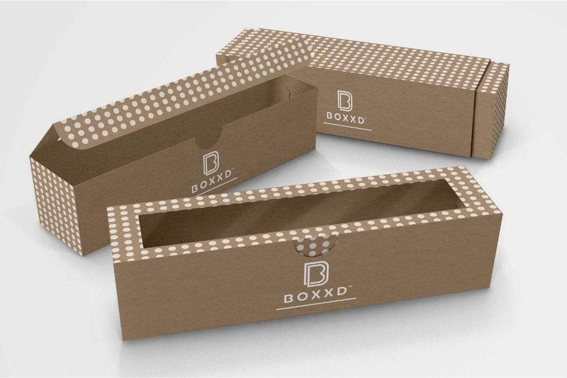 Custom Branded 6 Macaron Dessert Box with Slide Cover & Clear Window