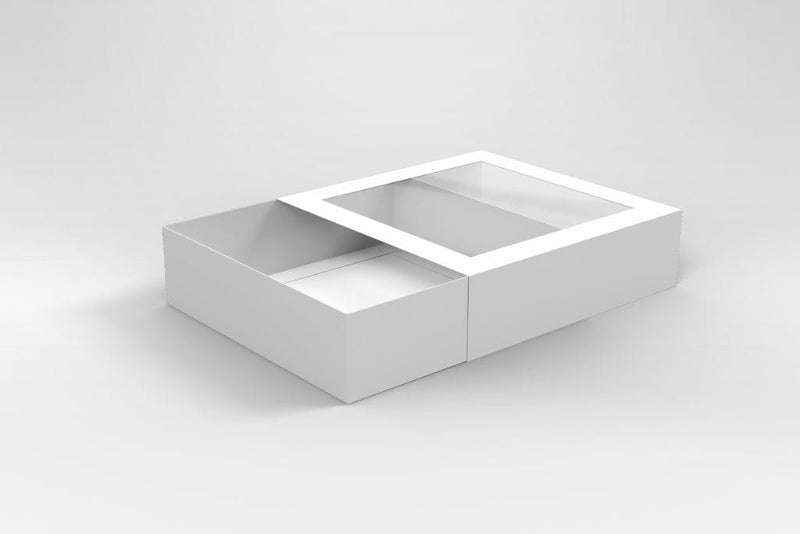 BOXXD™ CookieDessertBox Custom Printed 15.5 x 15.5 x 3cm Small Cookie Dessert Box with Slide Cover & Clear Window