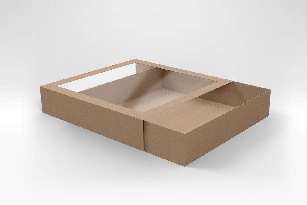 BOXXD™ CookieDessertBox Custom Printed 25 x 25 x 5cm Large Cookie Biscuit Box with Slide Cover & Clear Window